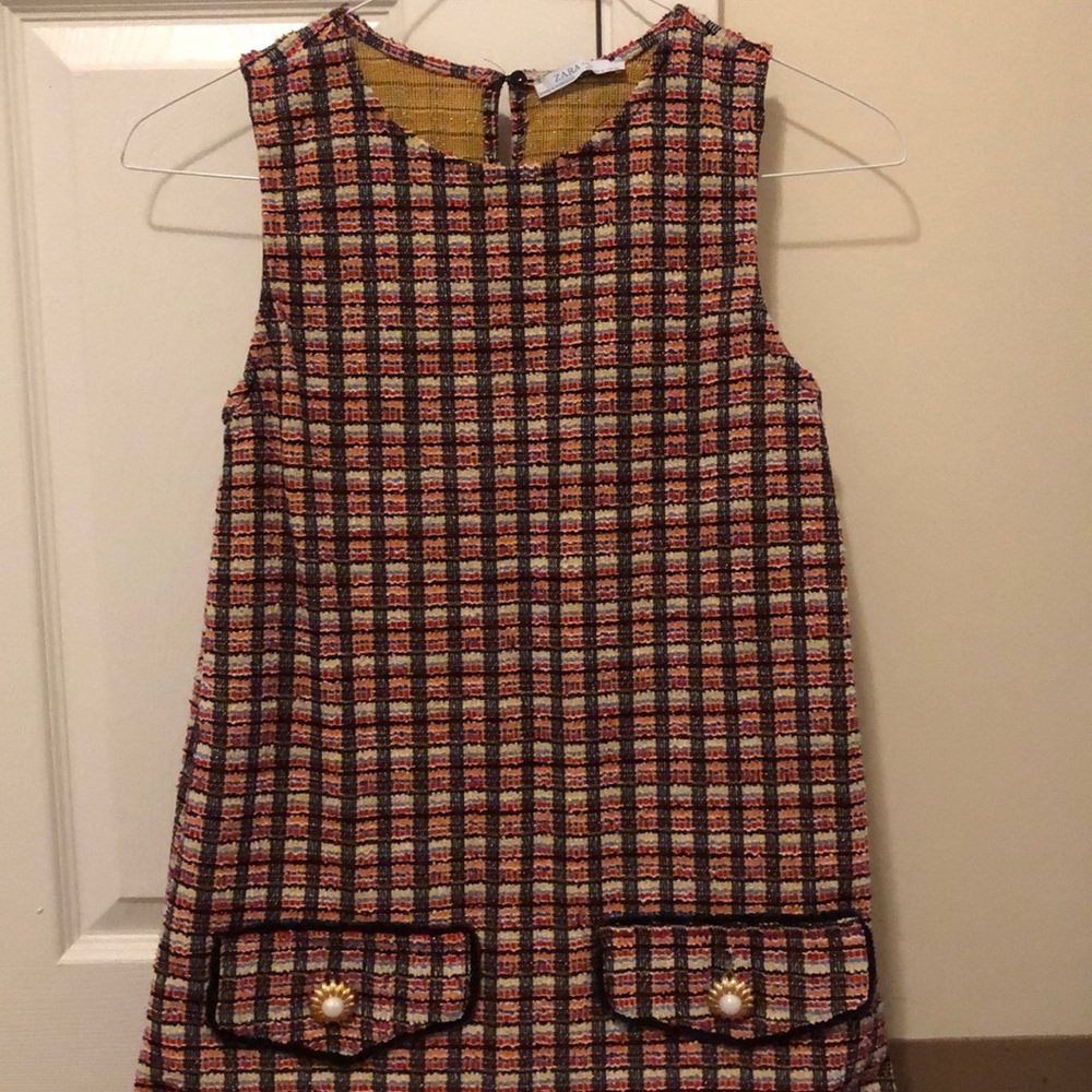 Tweed Zara Red Dress